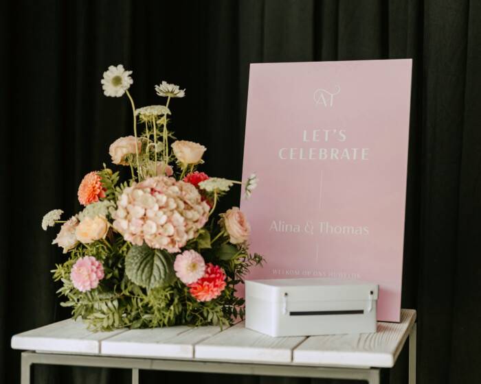 Alina Thomas welkomstbord