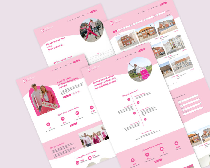 Debeuckelaere website four screens pinkbg