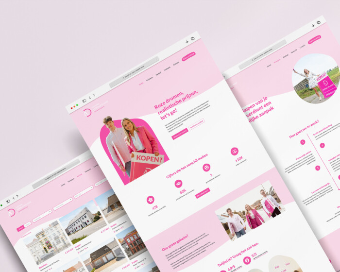 Debeuckelaere website long screens pinkbg