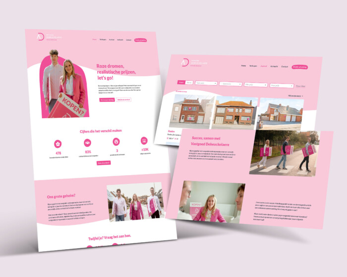 Debeuckelaere website three screens pinkbg