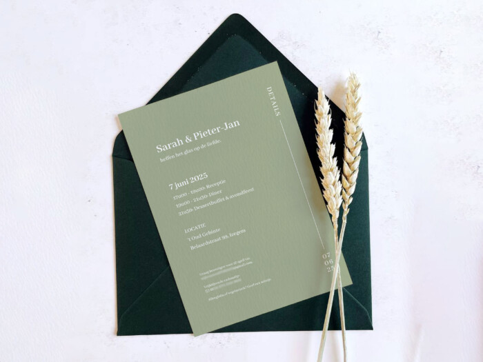 SPJ detailkaart met enveloppe