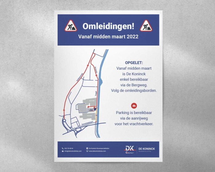 De koninck poster wegenwerken