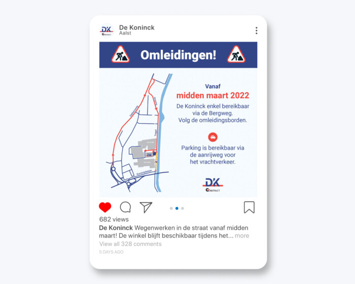 De koninck social media wegenwerken