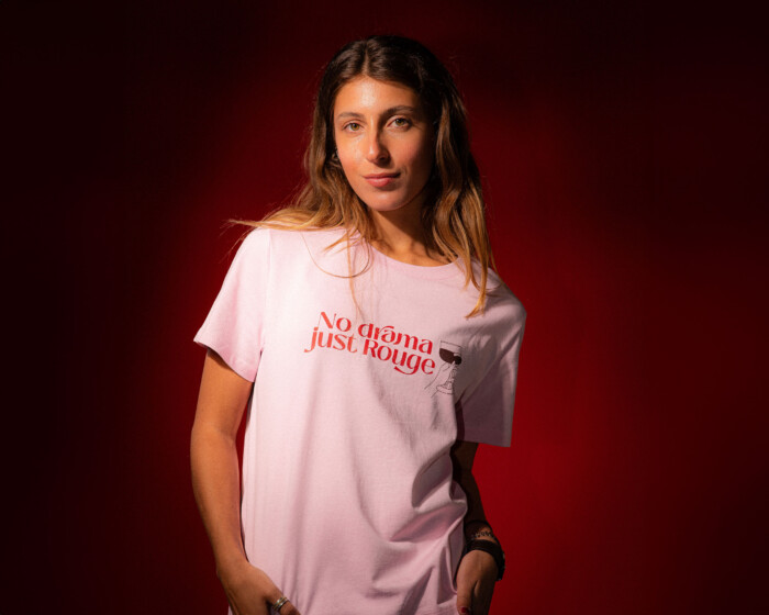 Shirt pink no drama just Rouge 1